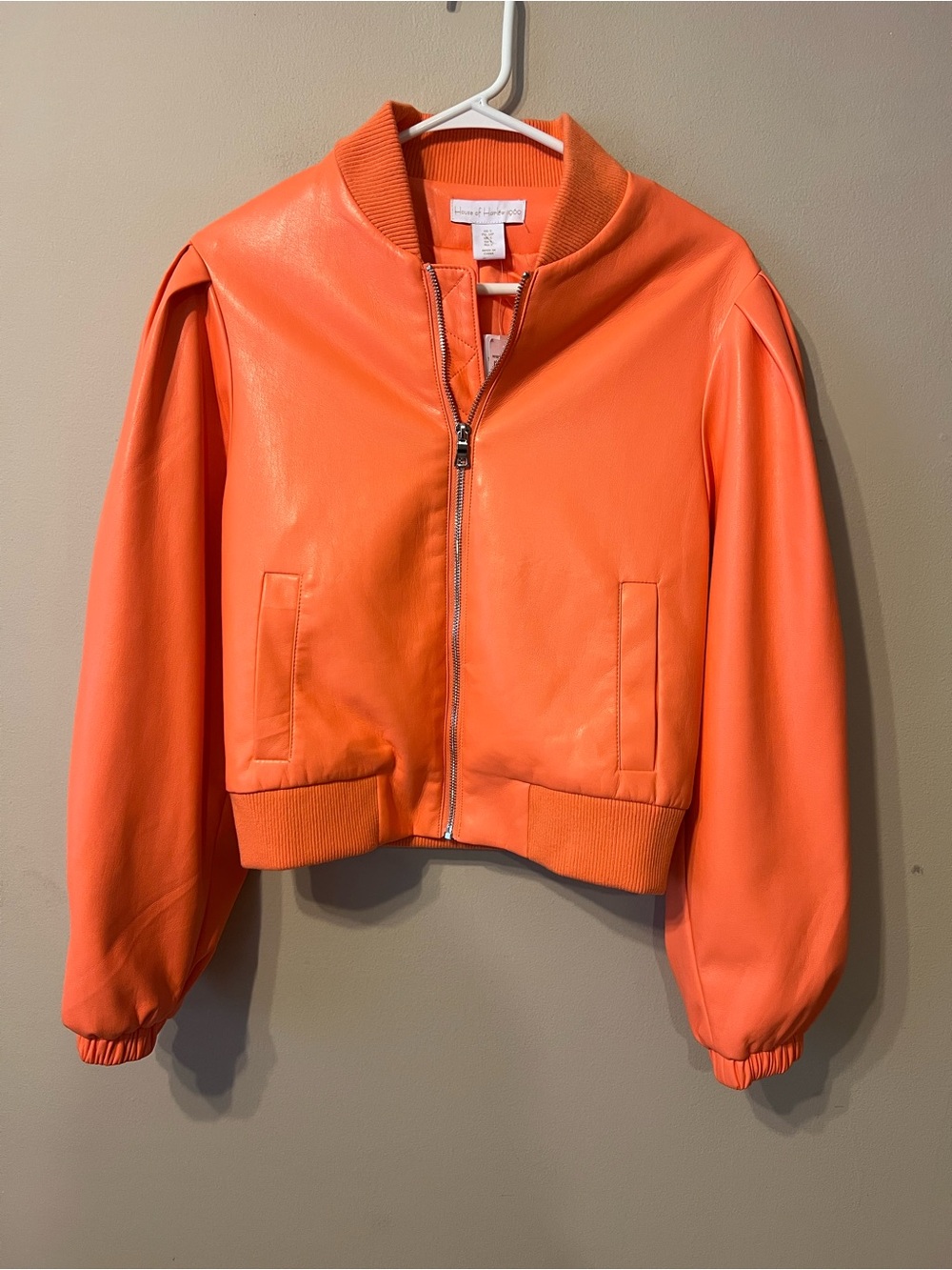 NWT House of Harlow Coral bomber jacket